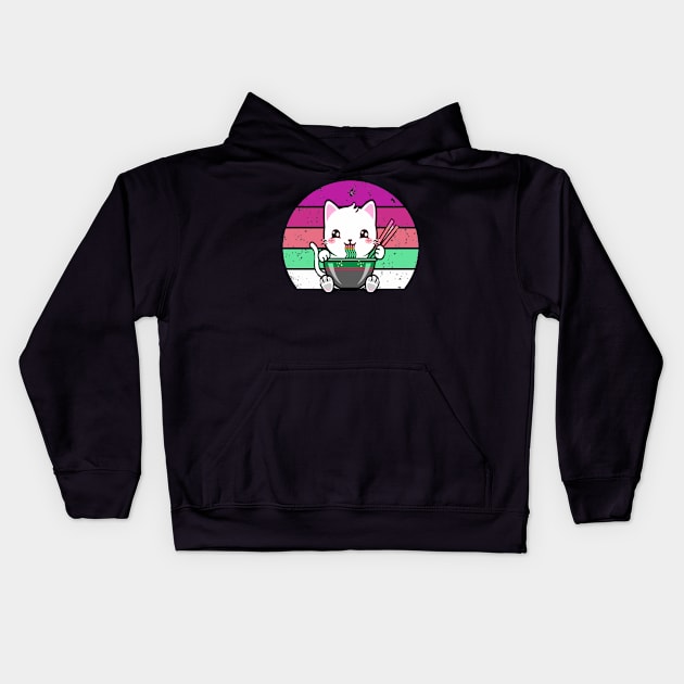 Kawaii Ramen Kids Hoodie by Tshirt0101